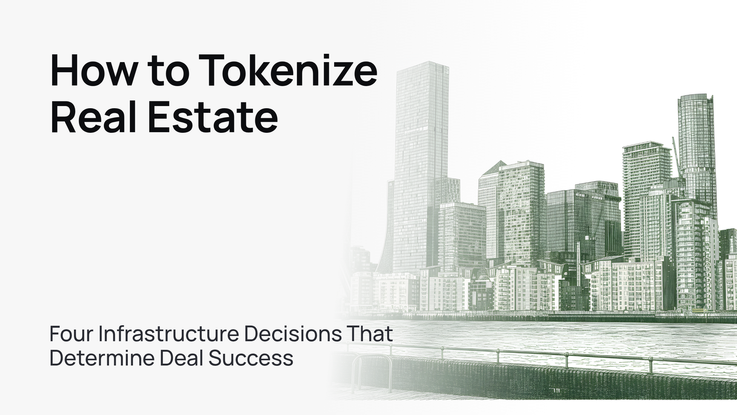 A modern city financial district with skyscrapers under daylight, representing real estate tokenization.