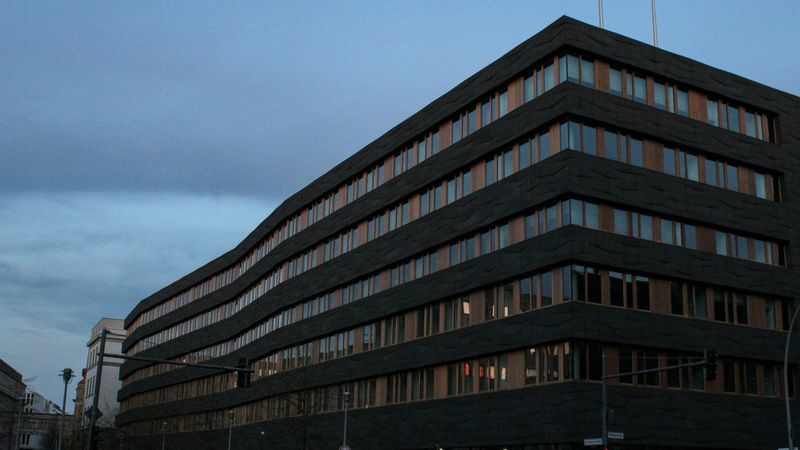 Bright modern office building exterior