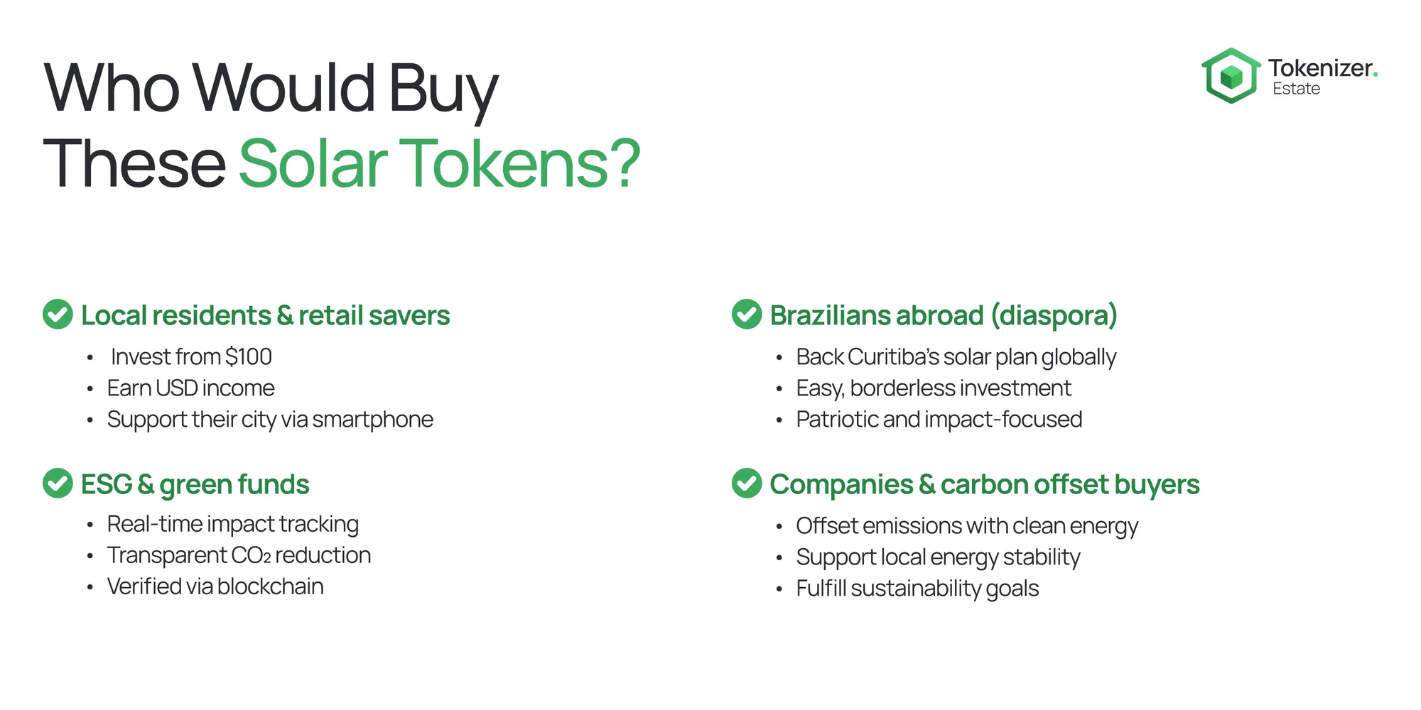 Who Would Buy These Solar Tokens Infographic